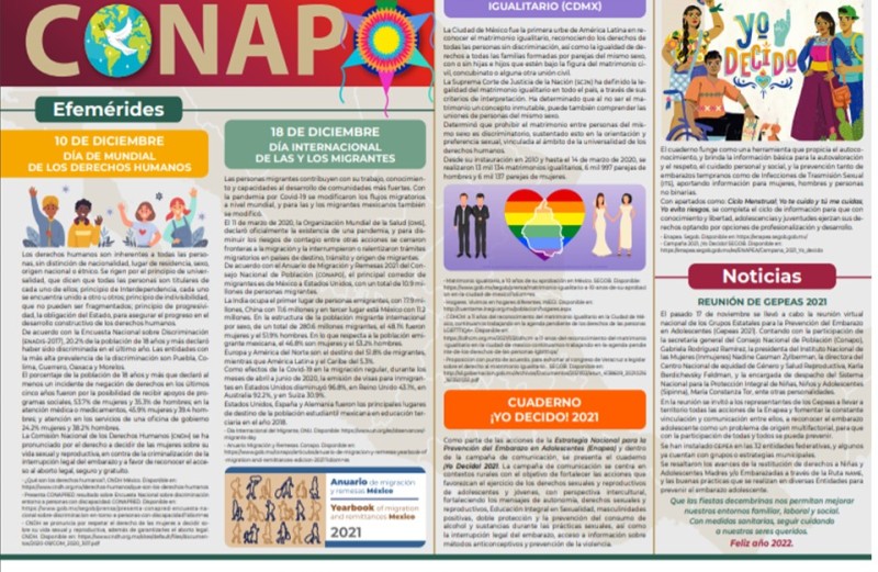 CONAPO nos comparte los datos demográficos del mes de diciembre CONAPO nos comparte los datos demográficos del mes de diciembre